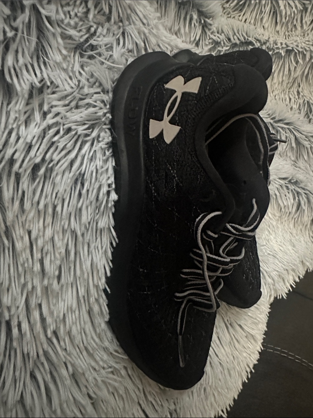 Under Armour Black Sneakers with White Logo and Accent Laces